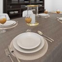 Ver imagem 2 de Toalha de Mesa Cinza Rústica Quadrada 1,80 X 1,80