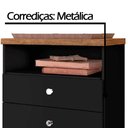 Ver imagem 5 de Mesa Cabeceira 2 Gavetas Preto/Jequitibá J&A Móveis Status 69x60x34