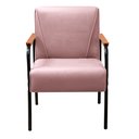 Ver imagem 2 de Kit 04 Poltronas Decorativas Jade para Sala de Estar, Recepção - Veludo Rosê