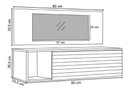 Ver imagem 4 de Mesa Escrivaninha com Colmeia Organizadora -leartam