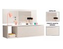Ver imagem 2 de Mesa Escrivaninha com Colmeia Organizadora -leartam
