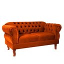 Ver imagem 1 de Namoradeira Chesterfield Elisabeth 2 Lugares Via Encanto Veludo Cobre