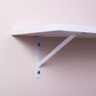 Prateleira Branca 100 X 25cm com Suporte Mao Francesa - 3