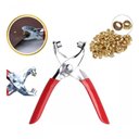 Ver imagem 4 de Alicate Fixador Manual para Ilhós Couro Bolsa com 100 Ilhoses