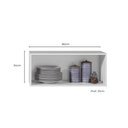 Ver imagem 6 de Conjunto Balcão 120cm c/Tampo, 3 Aéreos Unna - Branco/Carvalho Oak