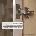 Ver imagem 4 de Guarda Roupa de Canto Mônaco 1 Porta de Bater sem Gavetas MDP Alumínio Bronze Carvalho-Vidro