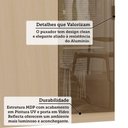 Ver imagem 7 de Guarda Roupa de Canto Mônaco 1 Porta de Bater sem Gavetas MDP Alumínio Bronze Carvalho-Vidro