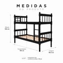 Ver imagem 3 de Beliche Torneada Milão 6 - Tabaco - Jm Móveis