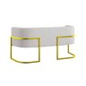 Kit 2 Poltronas + Sofá 2 Lugares Base de Metal Gold Balaqui - 6