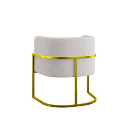 Kit 2 Poltronas + Sofá 2 Lugares Base de Metal Gold Balaqui - 10