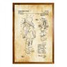 Quadros decorativos Patente vintage Roupa de astronauta Apollo - 1