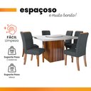 Ver mais imagens de Conjunto Sala de Jantar Amsterdã New Mesa com Tampo Giratório 6 Cadeiras Grécia Madeirado/Grafite