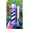 Barber Pole Giratório 30cm Tamanho Mini Vol Bivolt Preto. - 5