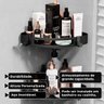 Suporte Shampoo de Canto Parede Banheiro Aço Inox Preto - 7