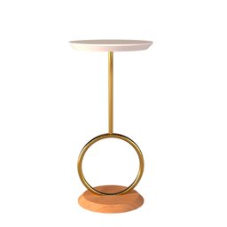 Mesa de Apoio Lateral Canto Fanny Maior Madeira com Estrutura Metal - 3
