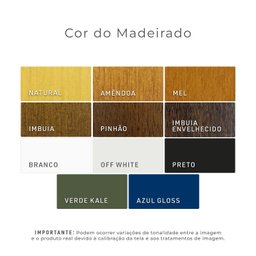 Mesa de Apoio Lateral Canto Fanny Maior Madeira com Estrutura Metal - 4