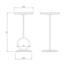 Mesa de Apoio Lateral Canto Fanny Maior Madeira com Estrutura Metal - 5