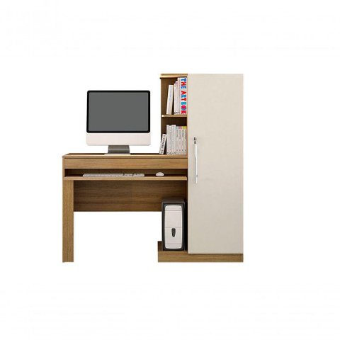 Escrivaninha Mesa Office Valdemoveis Cinamomo/off White