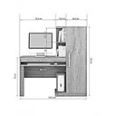 Ver imagem 3 de Escrivaninha Mesa Office Valdemoveis Cinamomo/off White