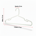 Ver imagem 5 de 100 Cabide de Roupa Branco Resistente Cavado Antideslizante