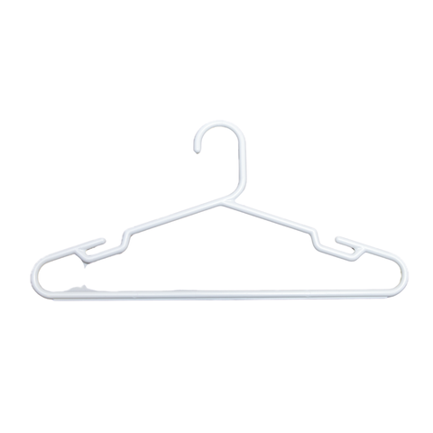 100 Cabide de Roupa Branco Resistente Cavado Antideslizante