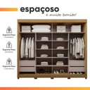 Ver imagem 7 de Guarda Roupas Casal 2 Portas de Correr 4 Gavetas 100% MDF Flex Imola