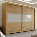 Ver imagem 2 de Guarda Roupas Casal 2 Portas de Correr 4 Gavetas 100% MDF Flex Imola