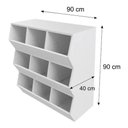 Ver imagem 3 de Organizador Infantil Teca 100% Mdf Criança Quarto