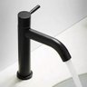 Torneira Baixa Bica Clean Lavabo/ Banheiro Aço Inox Preto Fosco - 2