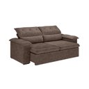Ver imagem 2 de Sofá Retrátil e Reclinável 4 Lugares Suede Dream Touch Marrom Cupuaçu 240cm CabeCasa MadeiraOriginals Madeiraoriginal