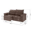 Ver imagem 3 de Sofá Retrátil e Reclinável 4 Lugares Suede Dream Touch Marrom Cupuaçu 240cm CabeCasa MadeiraOriginals Madeiraoriginal