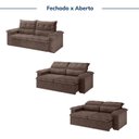 Ver imagem 4 de Sofá Retrátil e Reclinável 4 Lugares Suede Dream Touch Marrom Cupuaçu 240cm CabeCasa MadeiraOriginals Madeiraoriginal