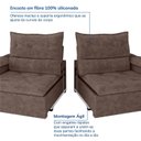 Ver imagem 5 de Sofá Retrátil e Reclinável 4 Lugares Suede Dream Touch Marrom Cupuaçu 240cm CabeCasa MadeiraOriginals Madeiraoriginal