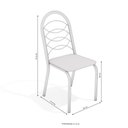 Ver imagem 3 de Kit Conjunto Mesa Redonda 4 Cadeiras 95 X 95 Cm Sala de Jantar Cozinha Vidro Metal Nickel Preto