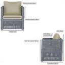 Ver imagem 2 de 3 Poltronas Madri Alumínio Corda Náutica Estofado 7 Trama Original