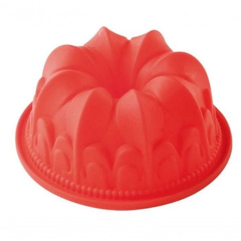 Forma para Confeitaria Círculo em Silicone Vermelho 11 Cm - Mimo Style - Sn13257