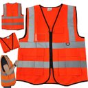 Ver imagem 1 de Colete Faixa Sinalizador EPI Blusao Fluorescente Segurança Trabalho Obra Estacionamento Transito Gua