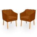 Ver imagem 1 de Kit Poltrona Cadeira para Sala Confortável e Moderna Mila Suede