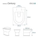 Ver imagem 3 de Tampa de Vaso Sanitário com Amortecedor Century Creme (Bege) para bacia Deca
