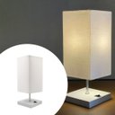 Ver imagem 2 de Abajur Luminaria de Mesa Quadrado e Interruptor Ref 49 Decoração Casa Sala Quarto Escritório Moveis