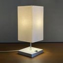 Ver imagem 1 de Abajur Luminaria de Mesa Quadrado e Interruptor Ref 49 Decoração Casa Sala Quarto Escritório Moveis