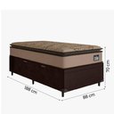 Ver imagem 4 de Cama Box Baú Solteiro Colchão Espuma D33 Pillow 88x188x70cm