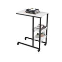 Ver imagem 2 de Mesa Auxiliar para Sofá Cama com Rodízios e Prateleiras Fit