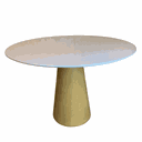 Ver imagem 3 de MESA CONE OVAL 1,80X1 TAMPO BRANCO BASE FREJÓ