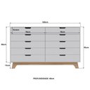 Ver imagem 6 de Cômoda 10 Gavetas 160cm Alice - Branco