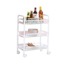 Ver imagem 1 de CARRINHO ORGANIZADOR MULTIUSO 3 CESTOS FRUTEIRA PORTA COSMETICOS FRUTAS POTES ACESSORIOS PRATELEIRA