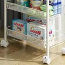 Ver imagem 4 de CARRINHO ORGANIZADOR MULTIUSO 3 CESTOS FRUTEIRA PORTA COSMETICOS FRUTAS POTES ACESSORIOS PRATELEIRA