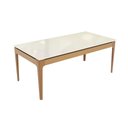 Ver imagem 1 de Mesa de Jantar Kappesberg em Madeira Maciça com Tampo de Vidro Off White 200cm
