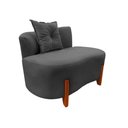 Ver imagem 4 de Namoradeira Sofá Feijão Luna 100cm Orgânica Suede Cinza