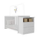 Ver imagem 2 de Berço Cômoda com Colchão Incluso Meu Bebê Branco